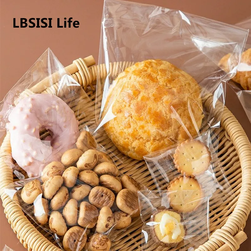 

LBSISI Life 500pcs Transparent Nougat Cookies Bread Baking Packaging Bags DIY Handmade Candy Chocolate Supplies Event Party