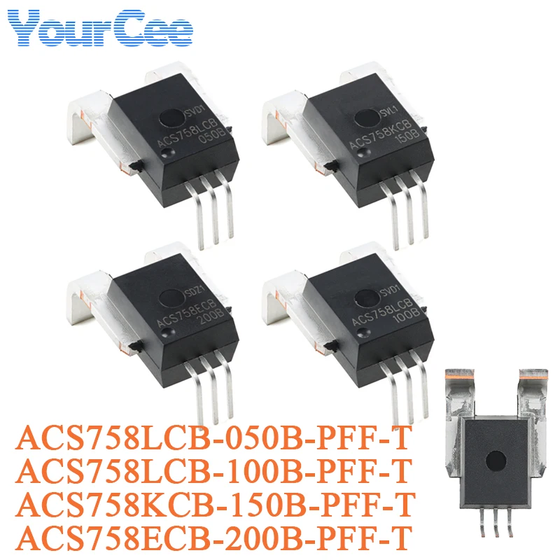 5PCS/1PC ACS758LCB-050B-PFF-T ACS758LCB-100B-PFF-T ACS758KCB-150B-PFF-T ACS758ECB-200B-PFF-T CB-2-3 Linear Current Sensor Chip