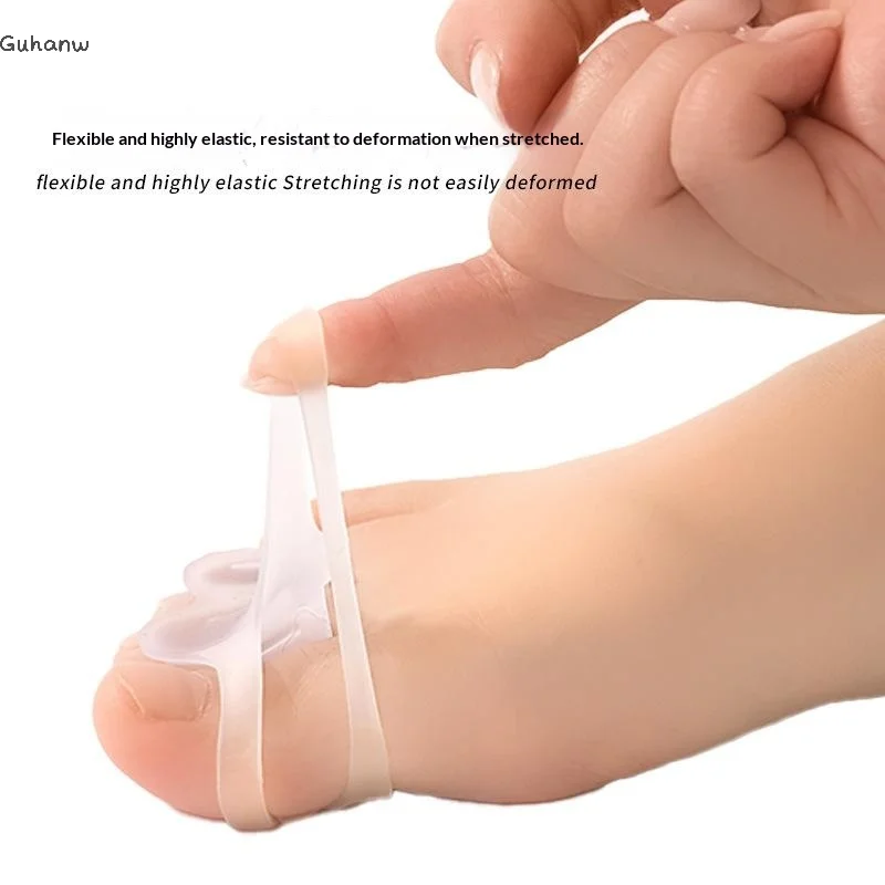 

[WHB]1Pair Silicone Three Hole Toe Separator Fingers Feet Toe Spreader Hallux Valgus Bunion Corrector Toe Straightener Corrector
