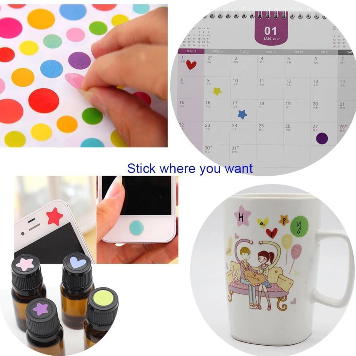 Glitzerndes Holografisches Belohnungsaufkleber-Set Runde Punkte Herz Stern Schüler Glänzende Glitzerfolie Verhaltens-Belohnungstabelle Scrapbook-Aufkleber – Detail 7