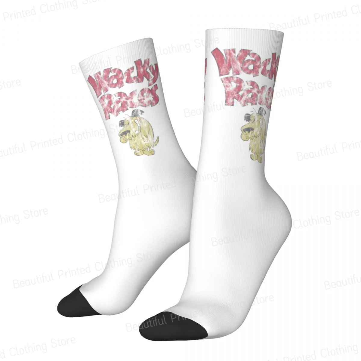 Vintage Cartoon Muttley Unisex Four Seasons Socks Outdoor Happy Crew Socks Street Style Crazy Sock