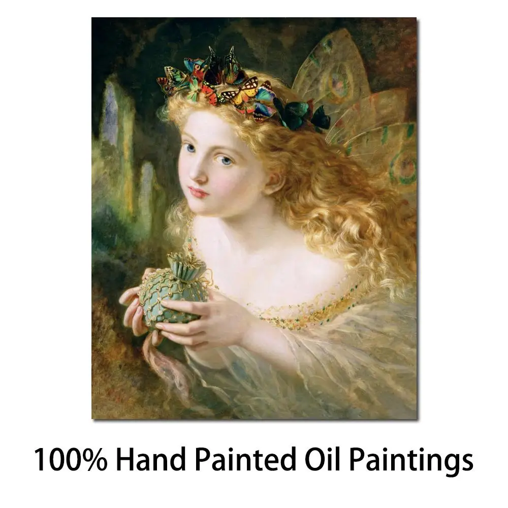 

Portrait Angel Canvas Art Classical Fairy Face By Sophie Gengembre Anderson Painting Handmade Beautiful Artwork Home Decor Best