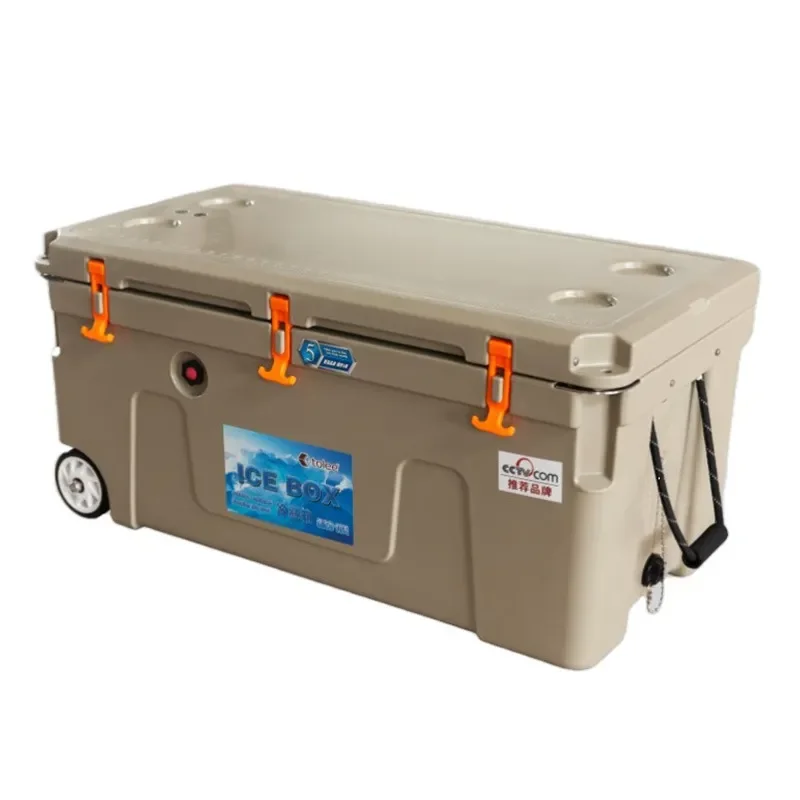 120L Large Capacity Fishing Tackle Box with Wheels Super Long Insulation Cooler Storage Container for Outdoor Camping Travel