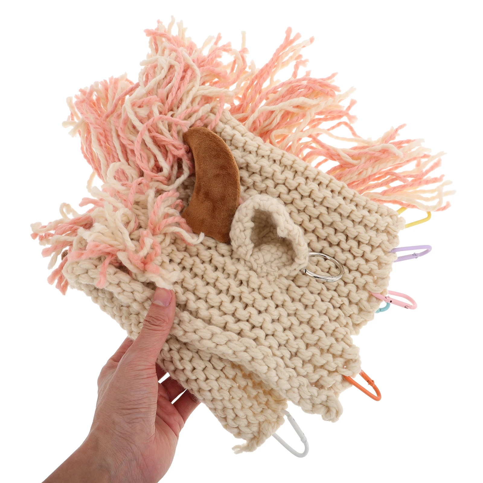 

Horned Wool Hat Ear Flap Hats for Women Warm Bull Horns Hat Cute Pink Fringe Stylish Design Trendy Party Accessories