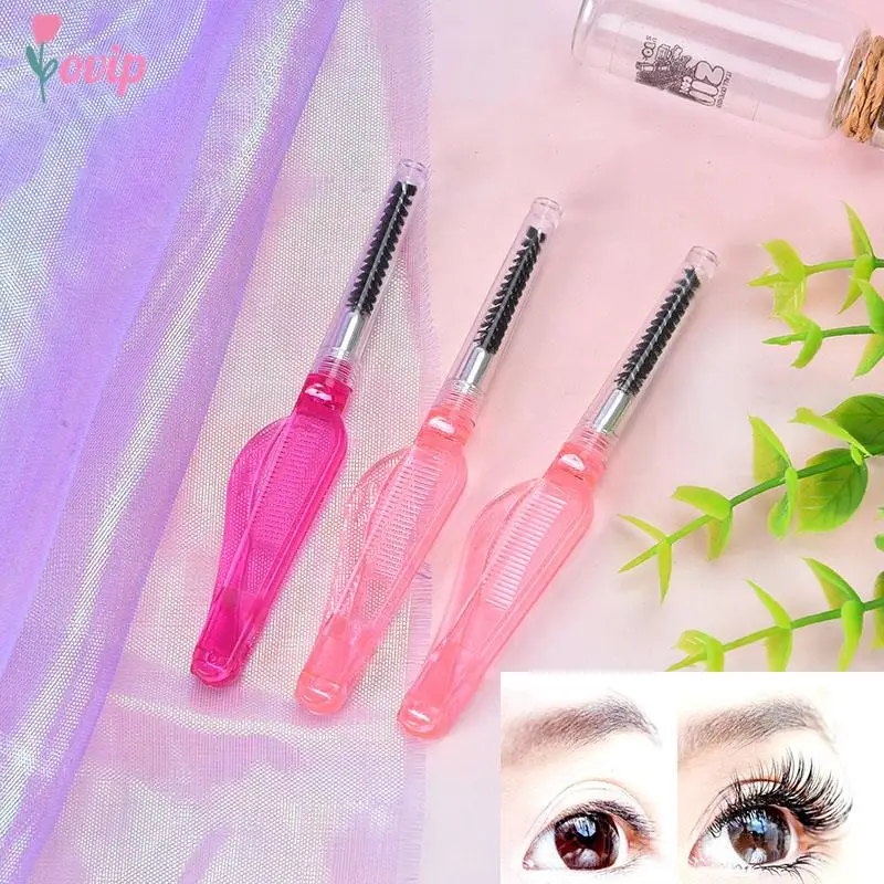 Peigne à cils à double tête pliable anti-favorable, outil de maquillage de beauté, baguettes de mascara, applicateur, brosses, 1 pièce