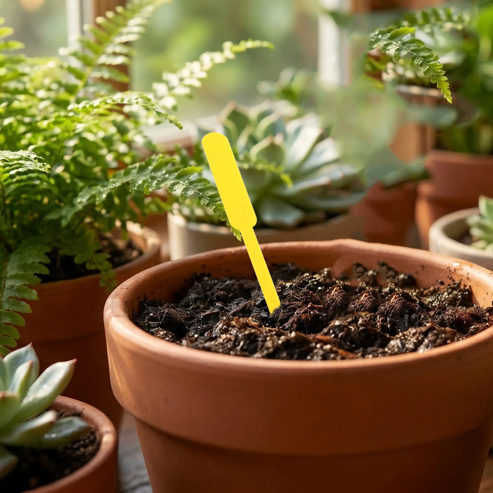 Plastic Plant Labels Yellow Outdoor Waterproof Garden Marker Nursery Plant Seed Tag Blank Identification Flower Pot Label