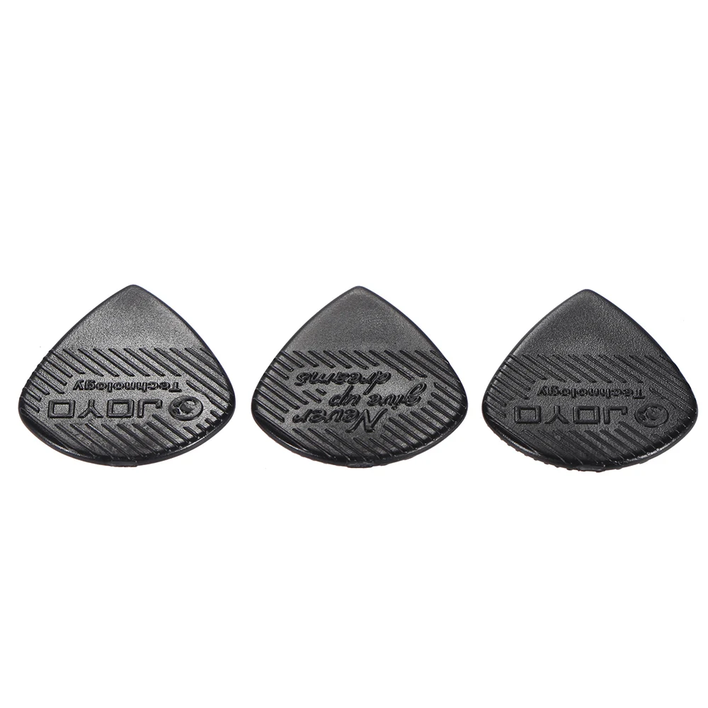 5pcs Plastic Triangle Shape Guitar Pick Plectrum 3pcs in Black 2pcs in Orange Suitable for Guitar Bass Ukelele Player