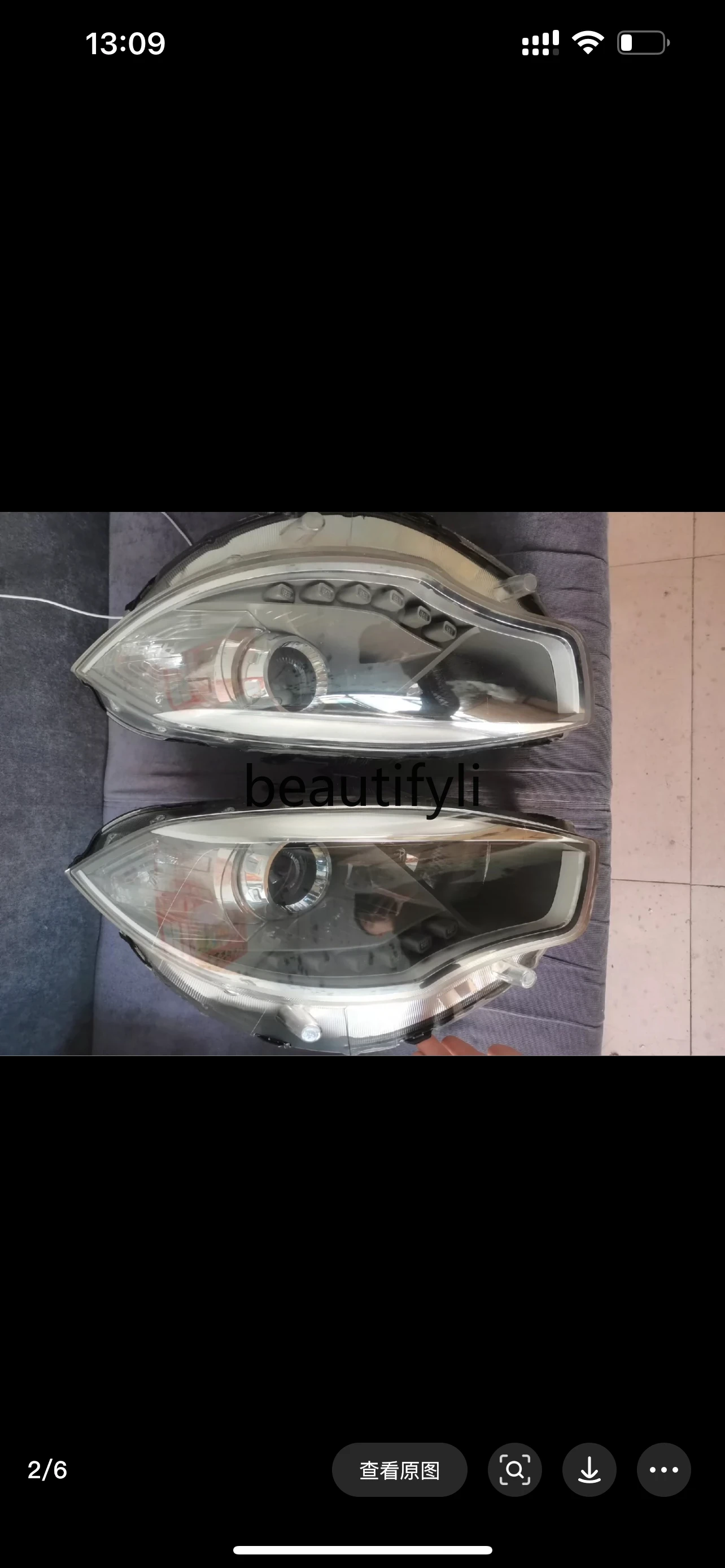 Headlight assembly, front insurance headlight, assembly dismantling parts