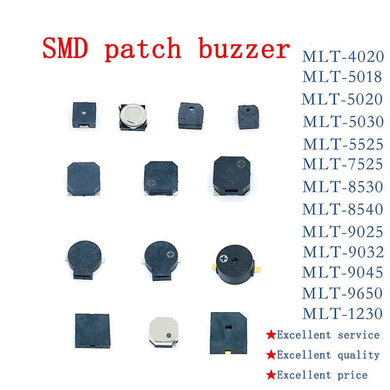 10PCS Active/Passive Patch Buzzer MLT-4020 MLT-5018 MLT-5020 MLT-5030 5525 7525 8530 8540 9025 9032 9045 MLT9650 electromagnetic