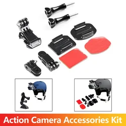 Helmet Base Screw J-Hook Base Mount For GoPro Hero 13 12 11 10 9 AKASO SJCAM insta360 DJI Osmo Action Camera Accessories Kit
