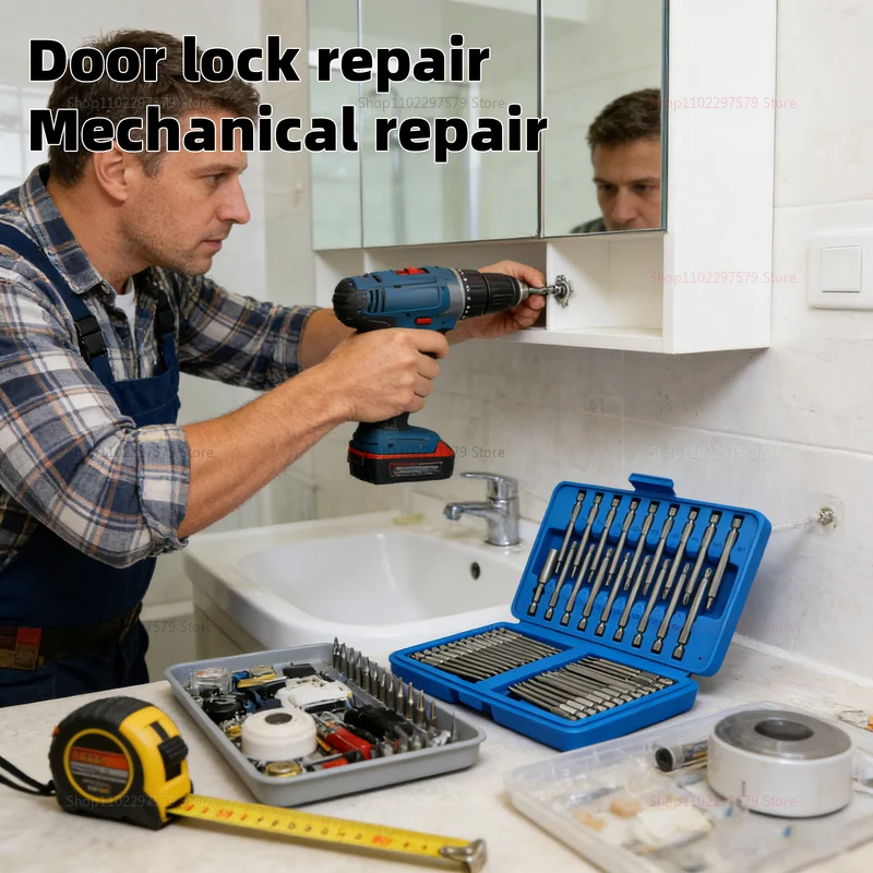 50/36 Pack 75mm Extra Long Magnetic Screwdriver Bits Set Includes Security Torx Star Hex Spline for Electronics DIY