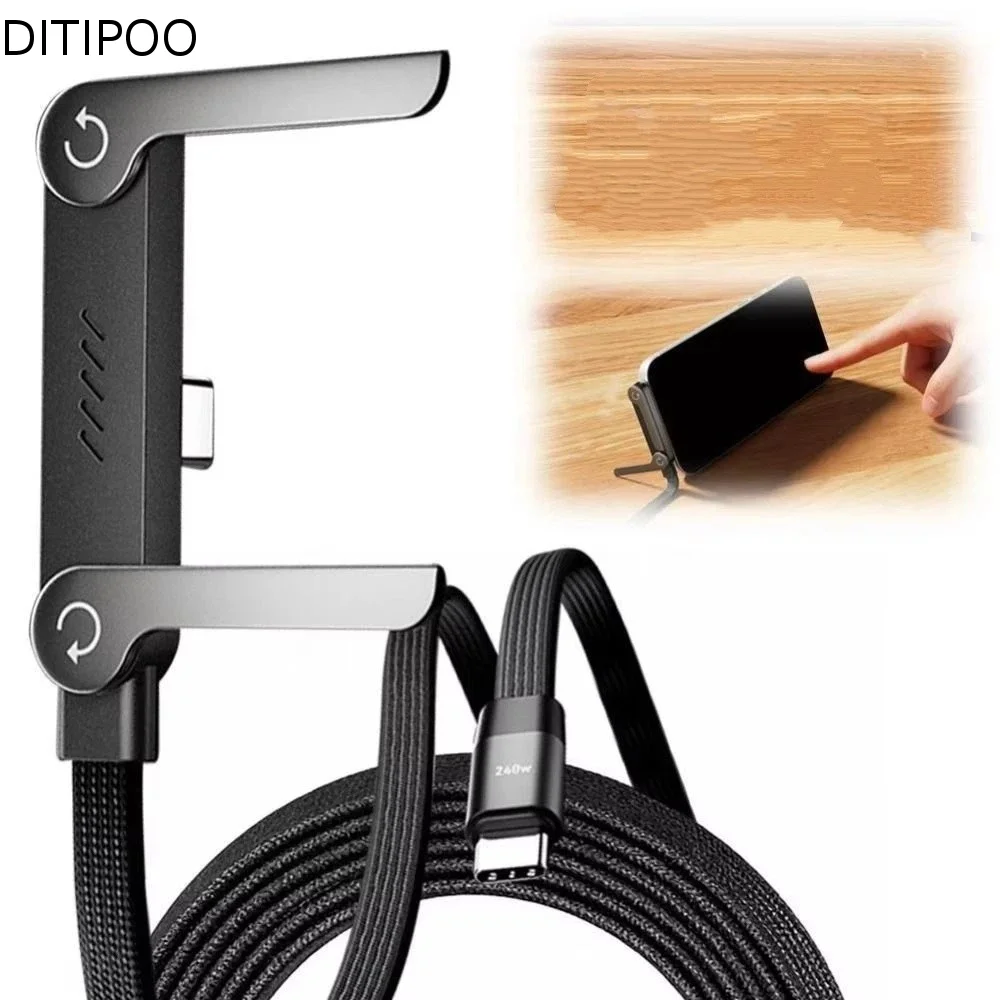 TPE USB Type C to C Cable Lightweight Double Headed Fast Charging Wire Charging 240W Type C Data Cable Laptop Hub