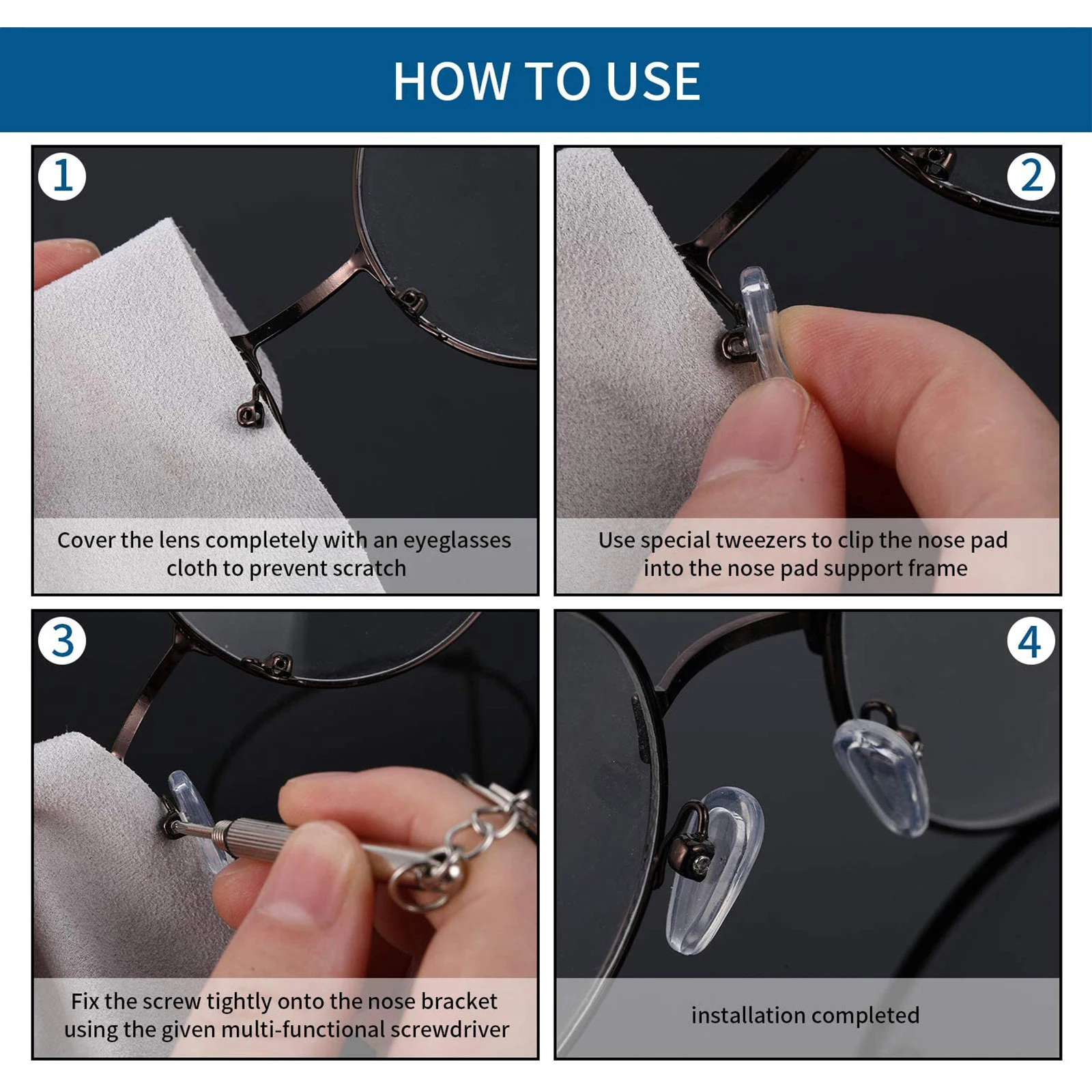 

1000pcs Stainless Steel Screw Storage Watch Repair Kit For Eyeglasses Sunglasses Clocks Glasses Repair Tools Set