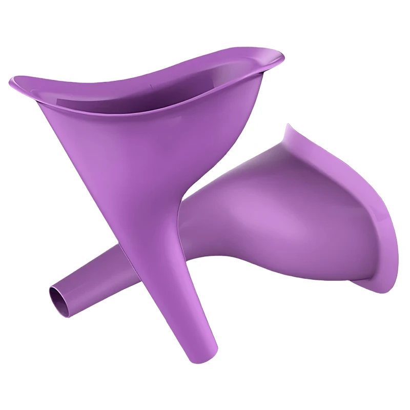 Reusable Silicone Funnel Set 1PC Pink/Purple Silicone Stand Up Pee Funnel with Random Color Storage Box Travel Camping Hotel ZYF