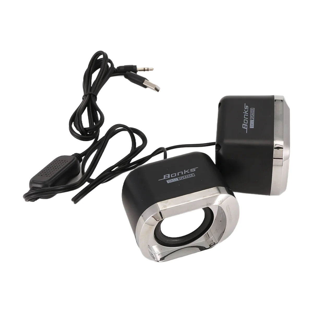 Altoparlanti per notebook T35C USB 2.0 Altoparlante per mini computer stereo cablato per laptop desktop Notebook PC MP3 MP4 3,5 mm AUX IN nero
