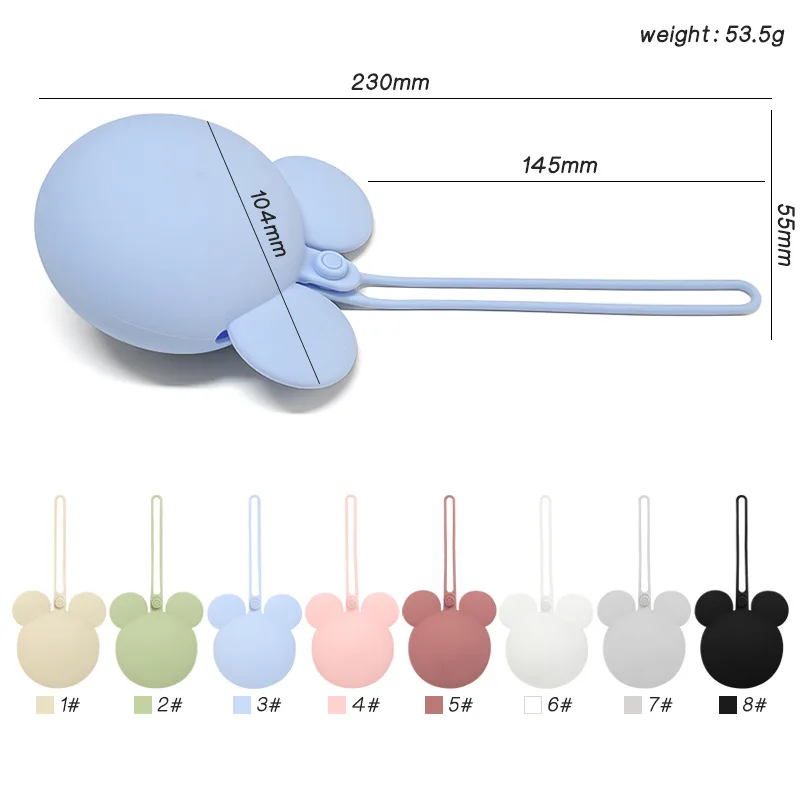 1pcs Baby Silicone Pacifier Storage Case One-Piece Design Lemon Pacifier Container Silicone Portable Pacifier Cover Pouch Box