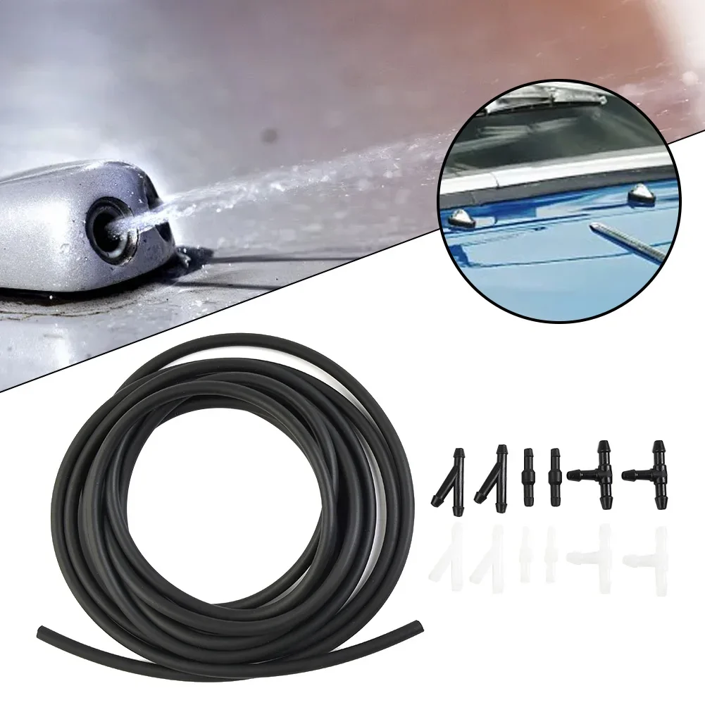 2/3/4m Car Windshield Washer Hose With Connector Kit Auto Windshield Jets Spray Wiper Nozzle Water Hose