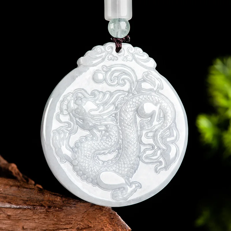 Natural Myanmar A Jade Dragon Brand Teng Shengshi Zodiac Pendant Ice Jadeite Male Female Jewelry Drop Shipping