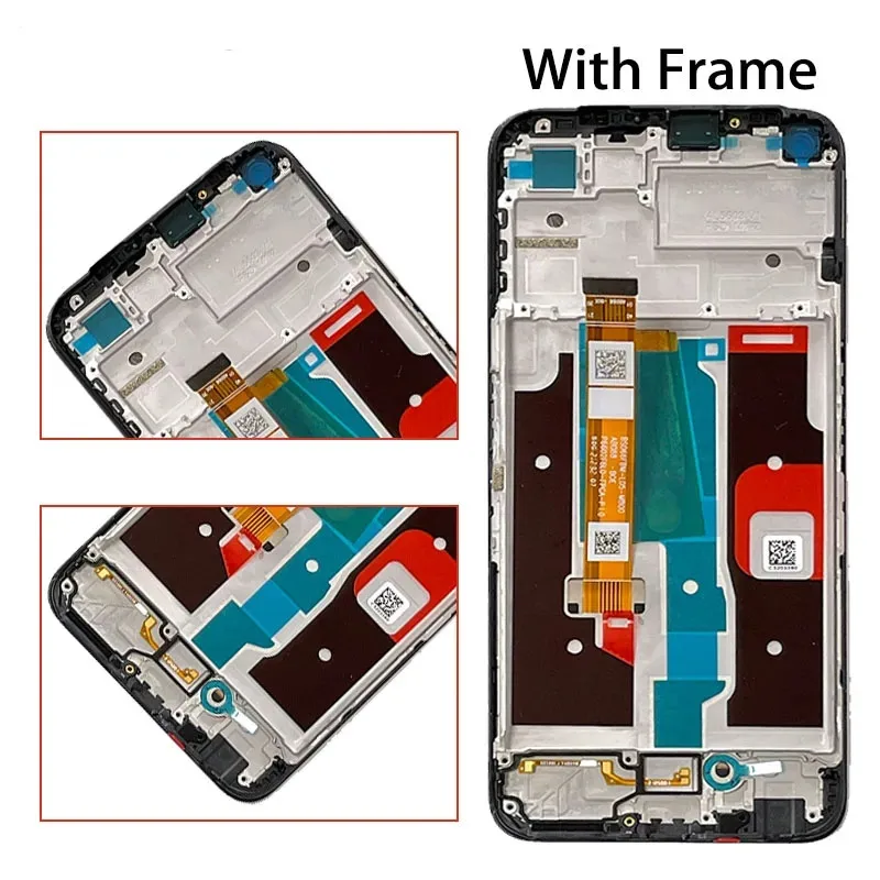 6.6\'\'Original For OPPO Realme 8i LCD Display WIth Frame 10 Touch Screen Digitizer Assembly  For Realme8i RMX3151 LCD Replacement