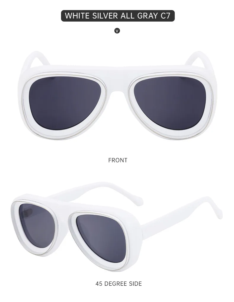 Ovale Rahmen Punk Sonnenbrille Männer 2024 Luxusmarke Designer Vintage Steampunk Sonnenbrille für männliche Schild Brille Brille uv400 – Detail 20