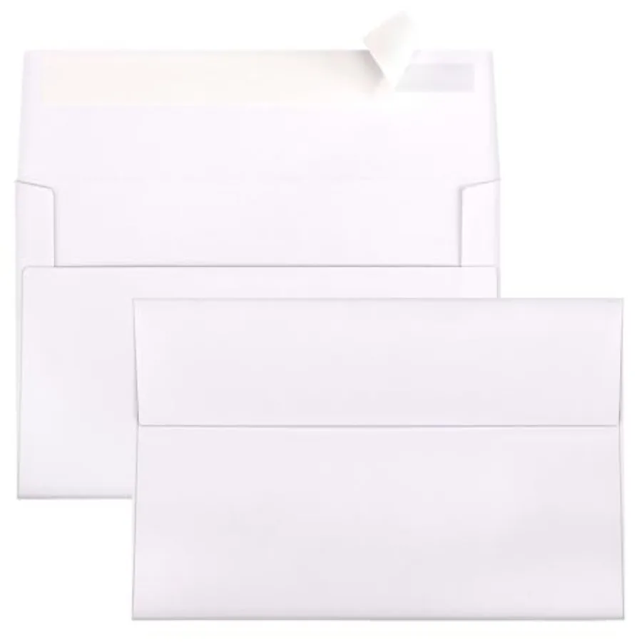 

A9 Envelopes Self Seal - 5-3/4 x 8-3/4 White Invitation Envelopes Bulk for Wedding, RSVP, Thank You Notes, Announcements, Greet