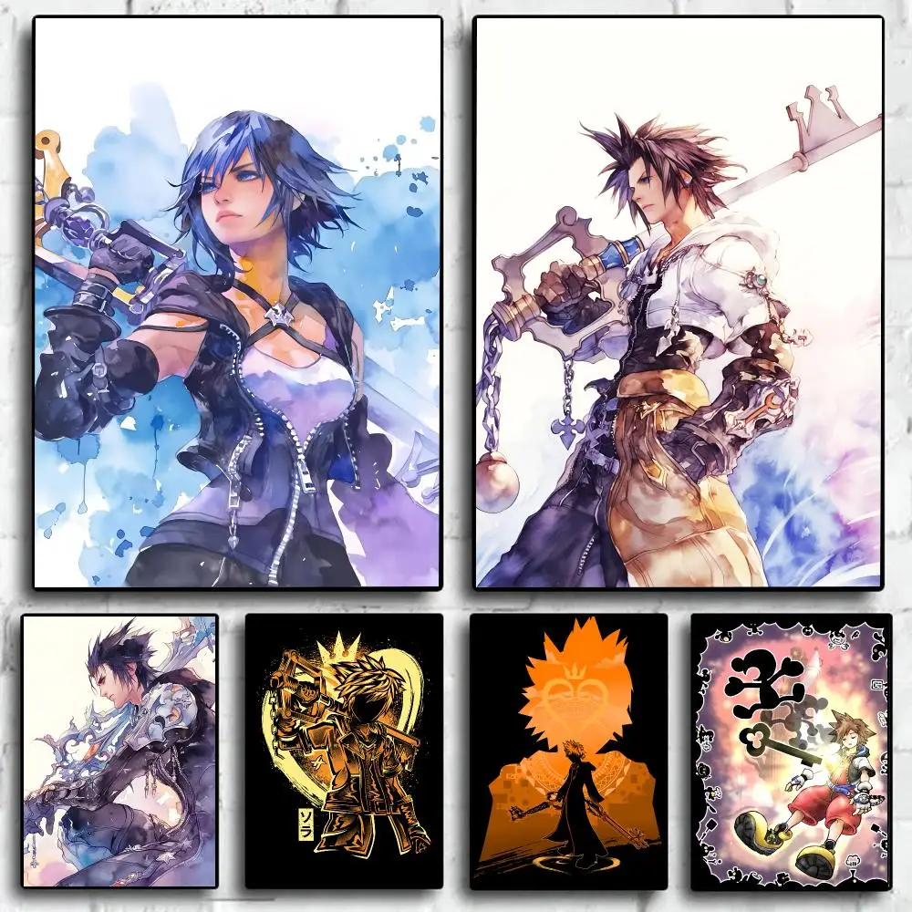 Game K-kingdom Hearts Poster Trendy Wall Art Aesthetic Room Decor Print Living Room Bedroom Home Decoration