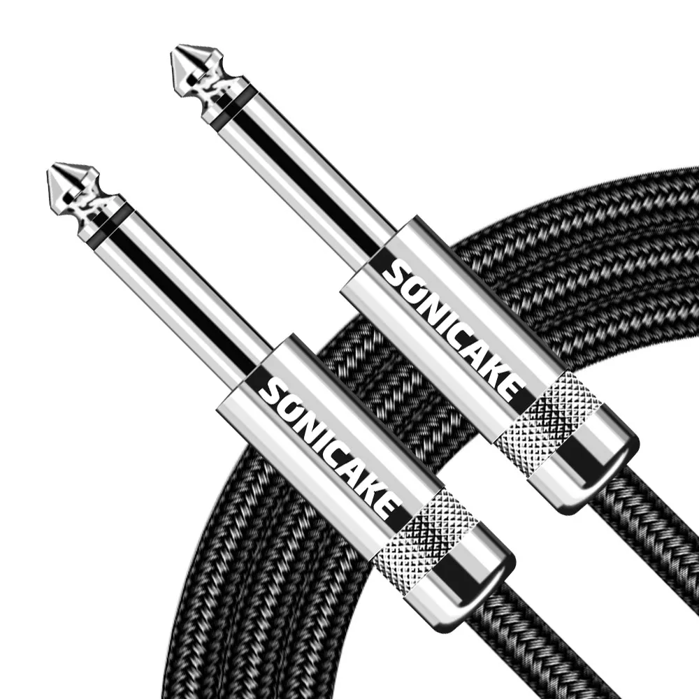 SONICAKE Braided Guitar Cable 3m/6m 6.35mm Audio Cable 1/4\