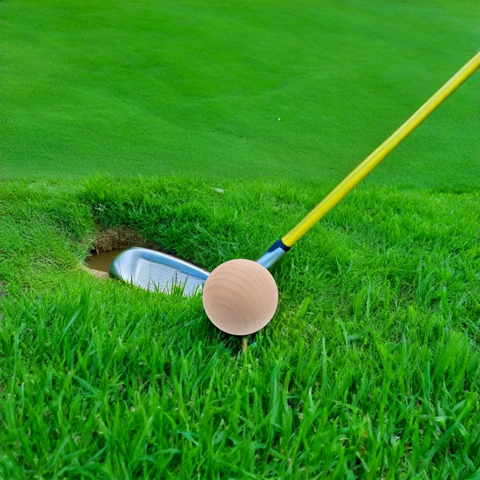 

6 шт., незавершенное дерево, 5,5 см, прочный уличный газон для игр, сменный набор, гладкая естественная текстура