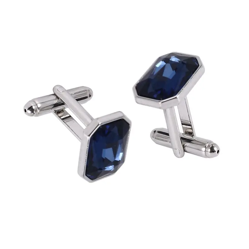 A67P-1 Pair Fashion Colorful Glass Cufflinks Cuff Links Womens Mens Dress Business Wedding Cufflinks Gift Present