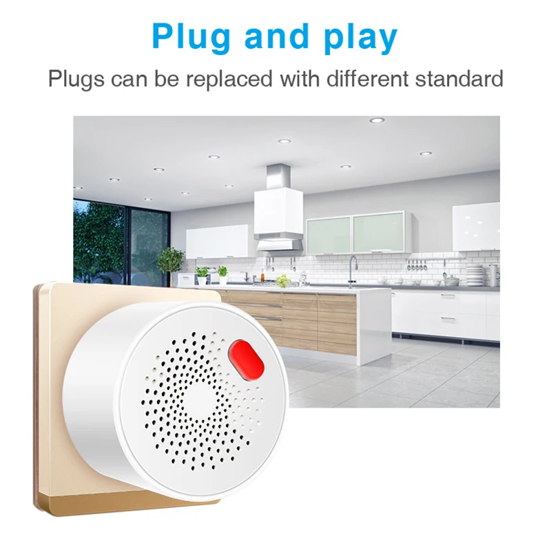 WiFi/ Smart Gas Leakage Detector Combustible Gas Alarm Highly Sensitive LPG Natural Gas Sensor Fire Safety Alarm System