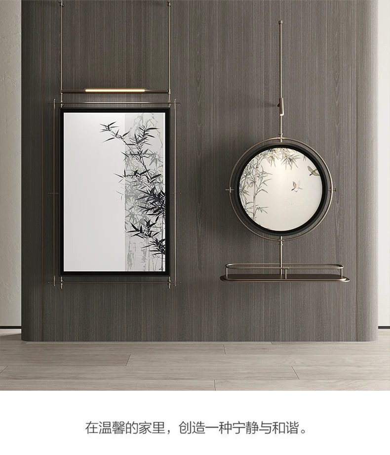 Modelo de lujo ligero para habitación, estudio, entrada, pintura decorativa de hierro, pared retro, pintura de instalación de varilla de metal tridimensional