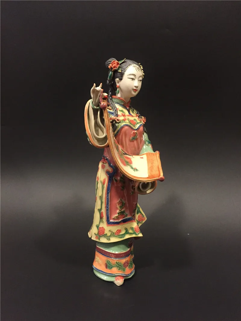 Ceramic crafts figures Chinese style classical ladies lovely living room home simple creative decorations