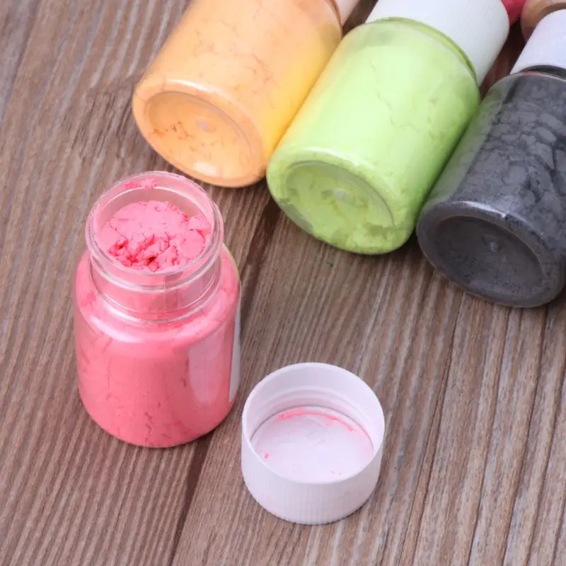 Pearlescent Mica Pigment Powder for Creative Rainbow UV Resin Epoxy Craft Multi-color Powder DIY for Lip Gloss Soap Maki