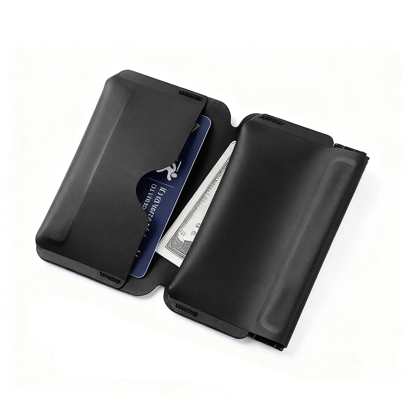 

Men's Tpu Material Mini Foldable Wallet With Self-closing Coin Pocket Thin Purse For Male Magnetic Hasp ID Business Card Holder