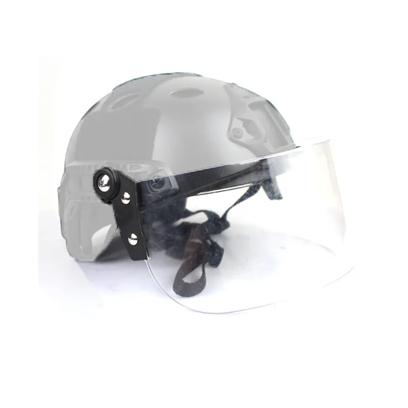 Gafas de protección facial abatibles tácticas para exteriores, visera de máscara antidisturbios, versión de acción rápida AF MICH, guía de casco