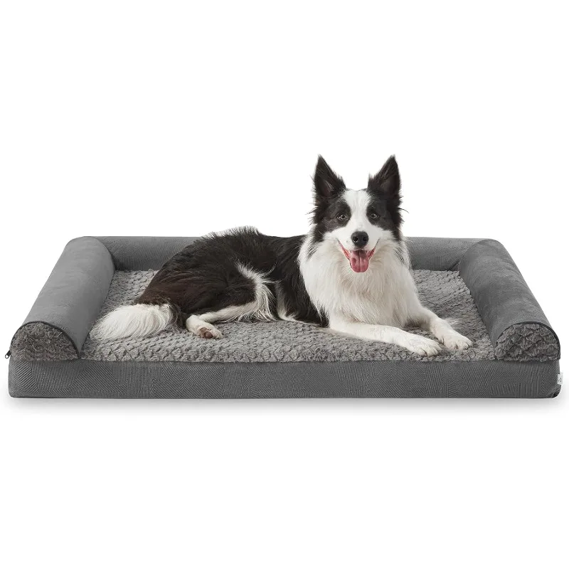 Orthopedic Dog Bed for Large Dogs, Large Dog Couch Bed, U Shape Memory Foam Dog Bed with Removable Washable Cover