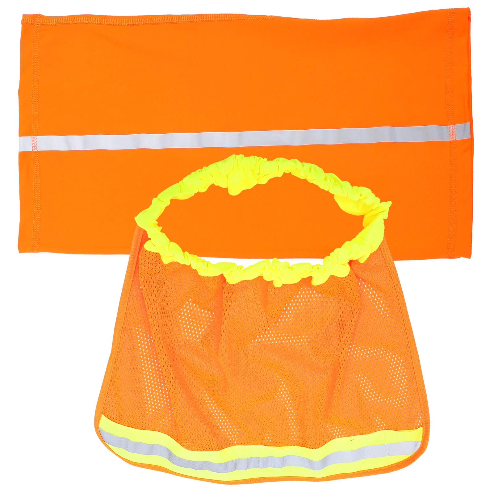 

1 Set Reflective Hard Hat Cover Neck Shield Sun Shade Protector For Construction Uv Wind Sand Protection Secure Fit On Safety