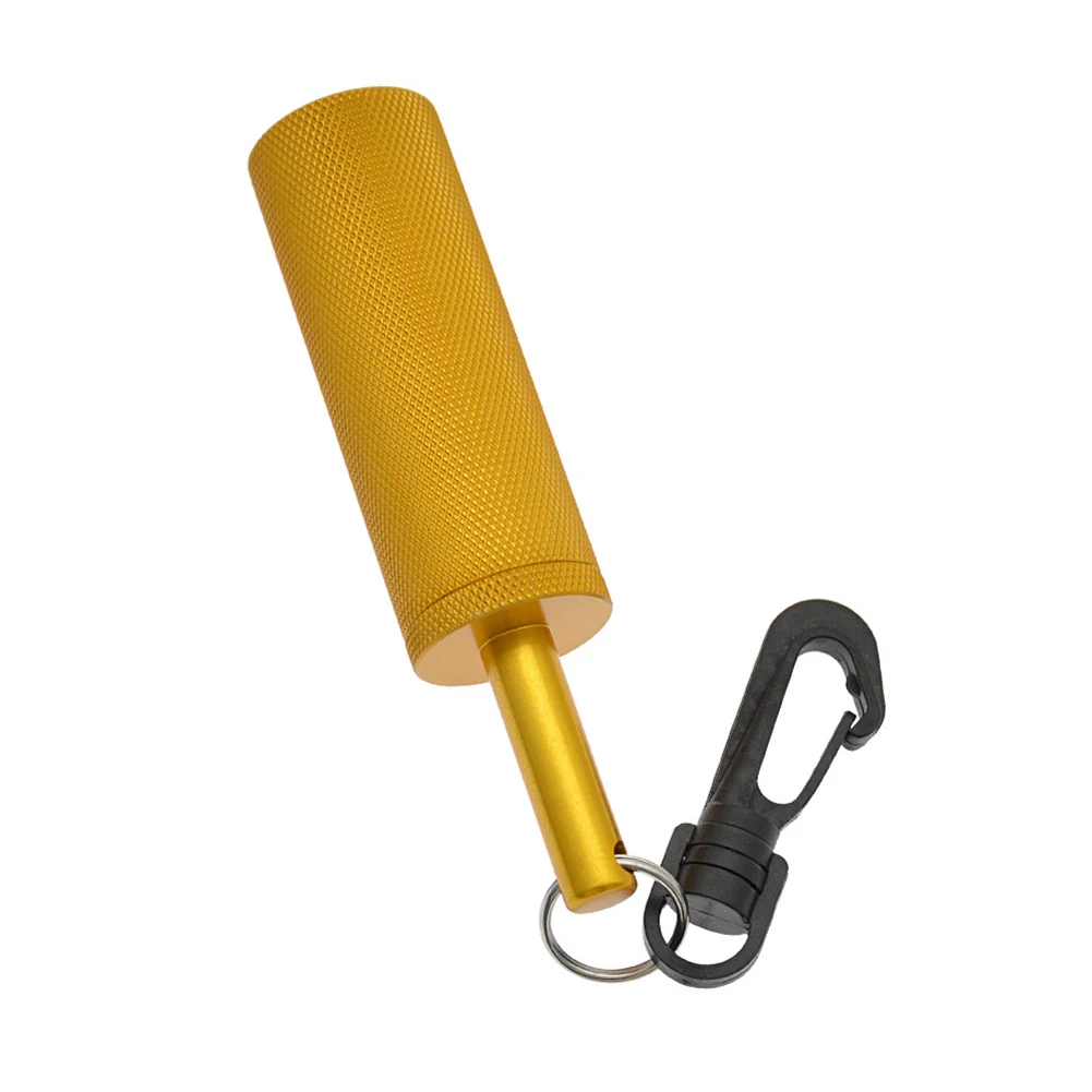 Aluminum Alloy Scuba Dive Rattle with Clear Signal Sound and Rotating Quick Hook for Secure Attachment to Diving Equipment