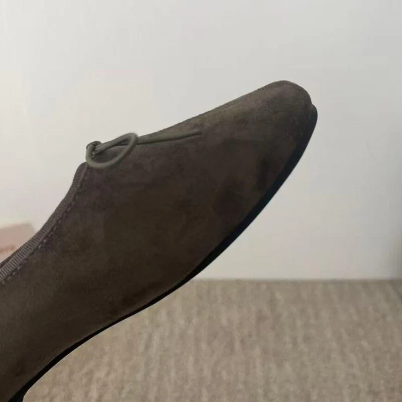 Neue Herbst-Frühlings-Damenschuhe, flache Ballerinas, weiche runde Zehenpartie, modische flache Slipper für Damen. – Detail 12