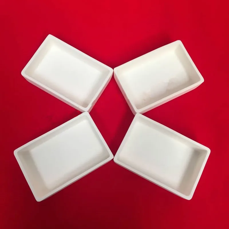 Rectangular Corundum Crucible / 99% Square alumina crucible /Sintered Crucible/melting crucible/Analytical research crucibles