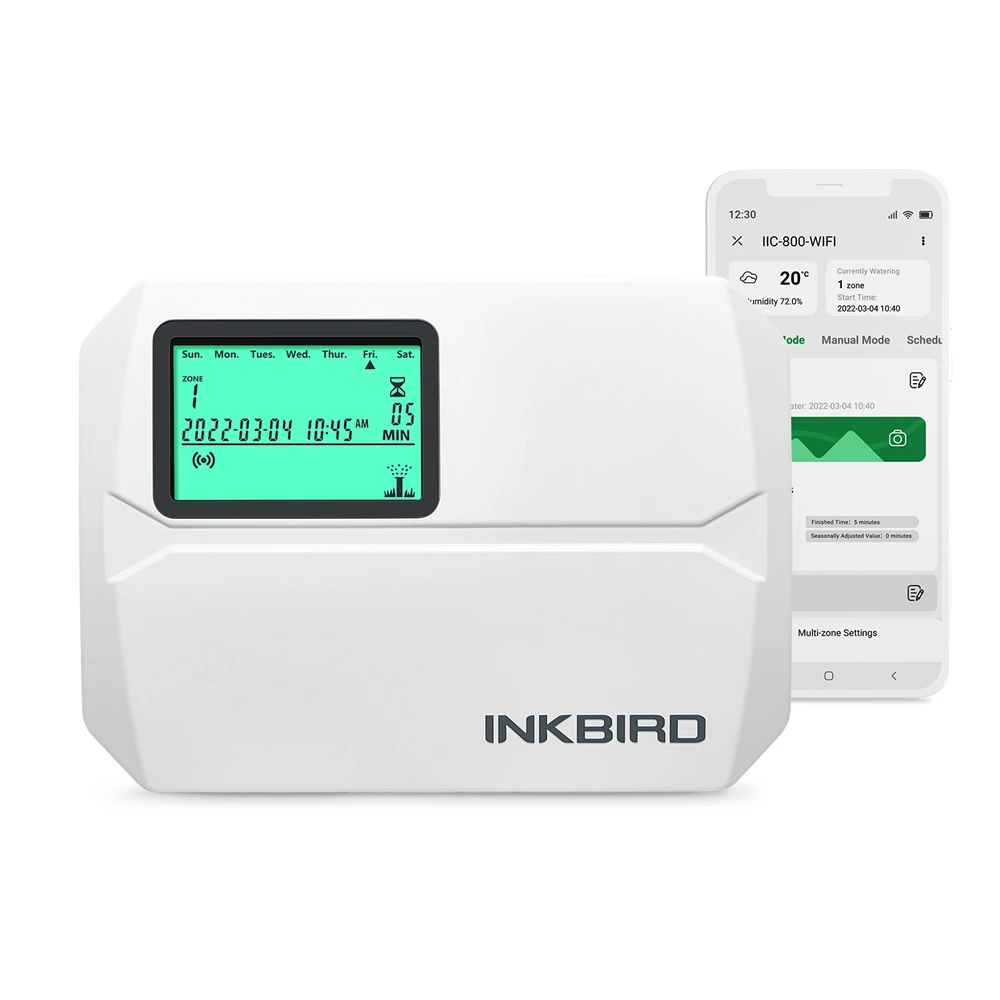 inkbird wi fi ao ar livre inteligente sprinkler controlador programavel zonas sistema de irrigacao automatica sazonal ajustar e chuva desvio 01