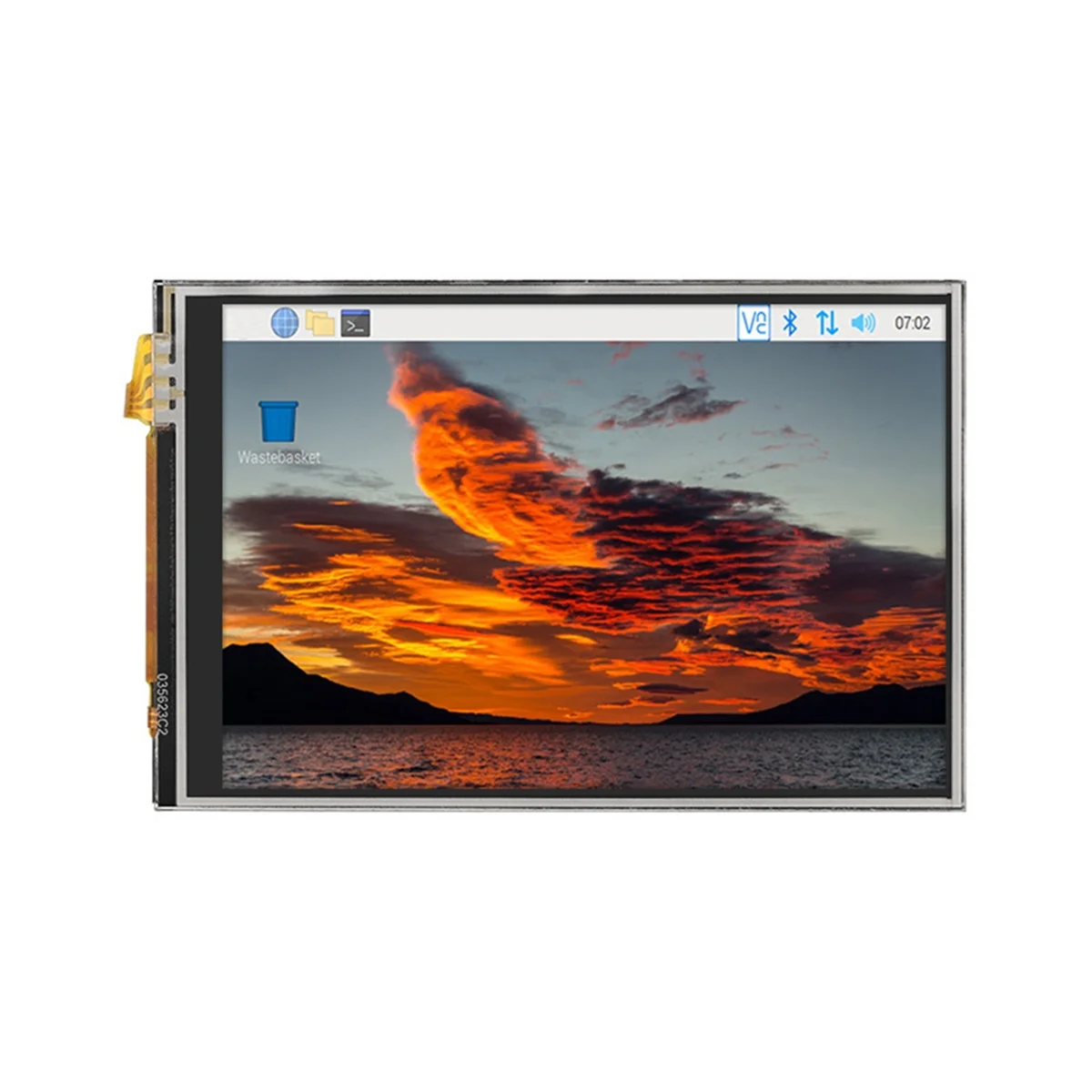 Popular para Raspberry Pi 5 Kit de pantalla táctil de 3,5 pulgadas 20fps tasa de actualización disipador de calor de carcasa ABS con tarjeta TF de 32G para Pi 5