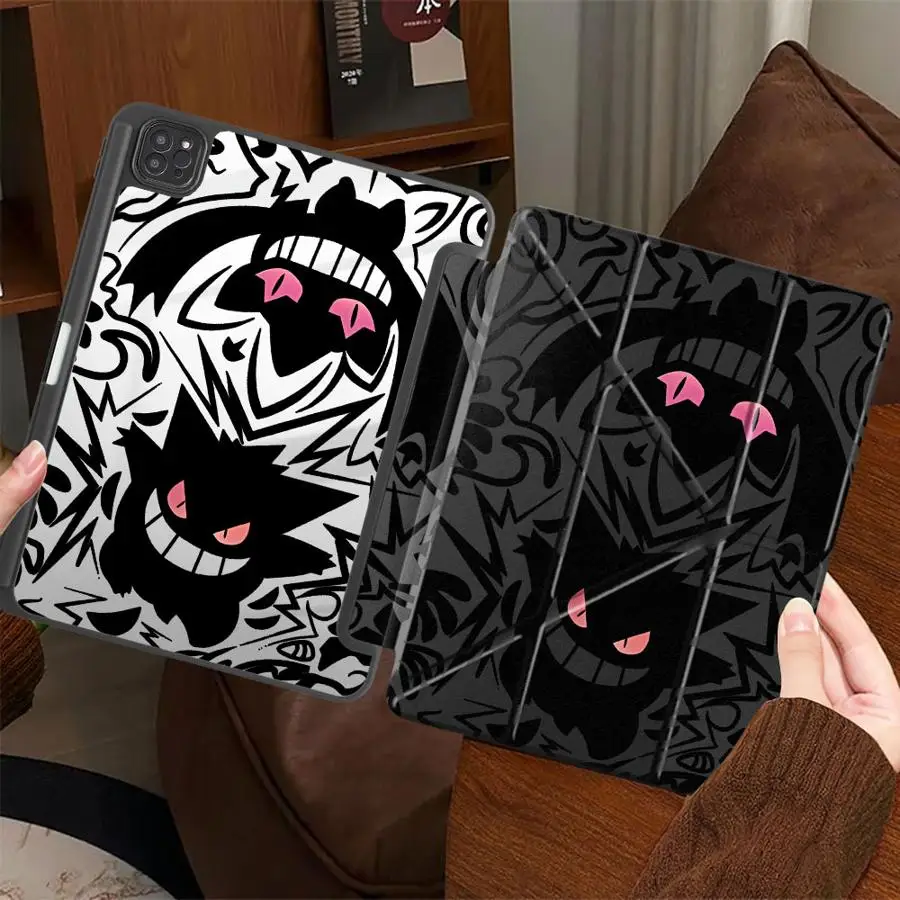 Pokemon Anime Gengar Holder Cover Tablet Case For iPad Air 4 5 M3 M2 1 2 M4 11inch Mini 6 7 Pro 11th 10th 9th 8th 7th 12.9inch