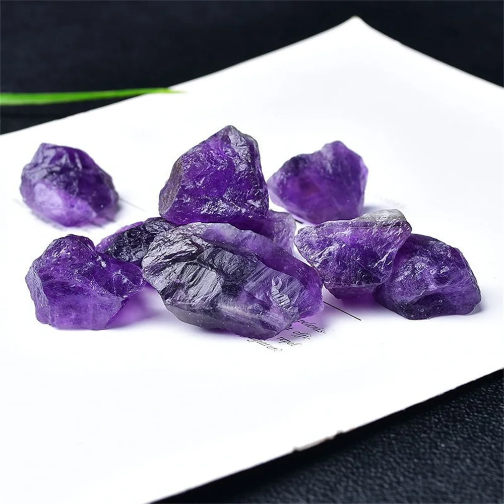 Natural Stones Amethyst Raw Purple Rough Quartz Crystal Reiki Healing Energy Gemstone Mineral Specimen Home Decoration
