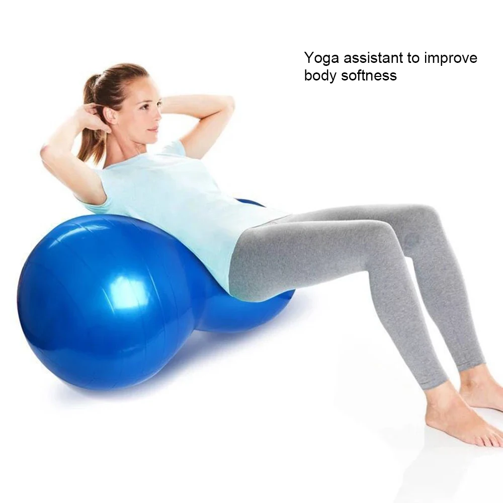 45x90cm Thicken Explosion-Proof PVC Peanut Capsule Yoga Ball for Beginner Fitness Weight Lose Sports Exercise