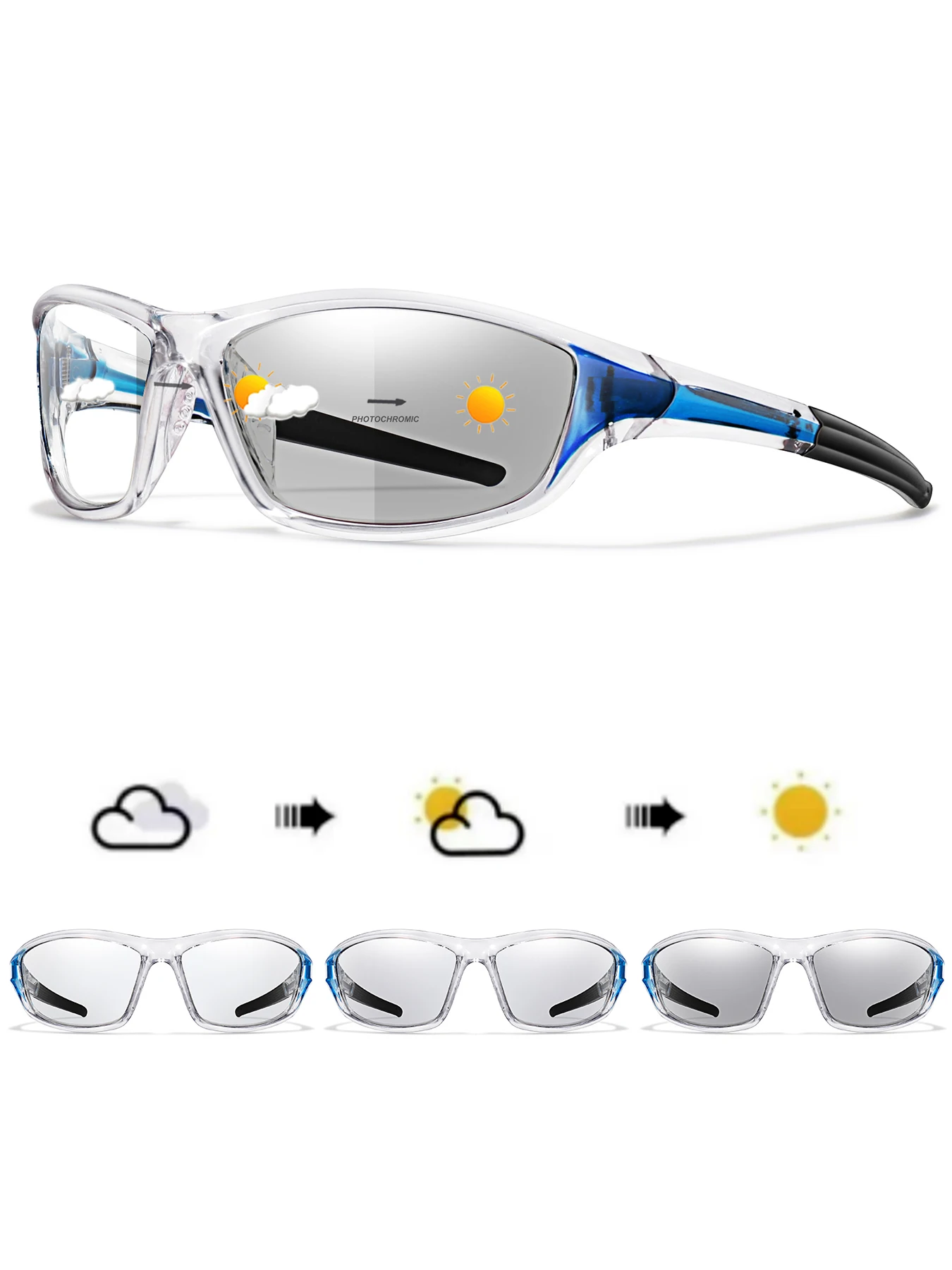 AliExpress NONE Photochromic Sunglasses for Men and Women Cycling Eyewear MTB Bike Running Fishing Glasses Comfortable Brand Bicycle Glasses