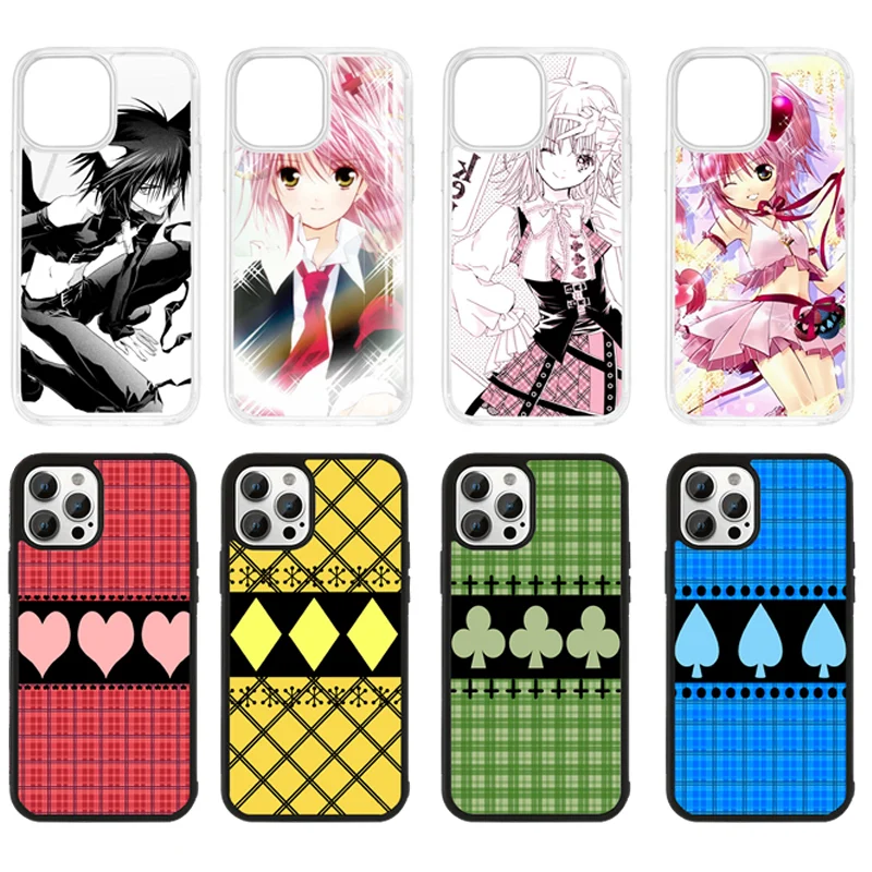 Anime Cartoon Shugo Chara Hinamori Amu Mobile Phone Case for Iphone 16promax 15/14/13mini 12pro Transparent Soft Shell Girl Gift