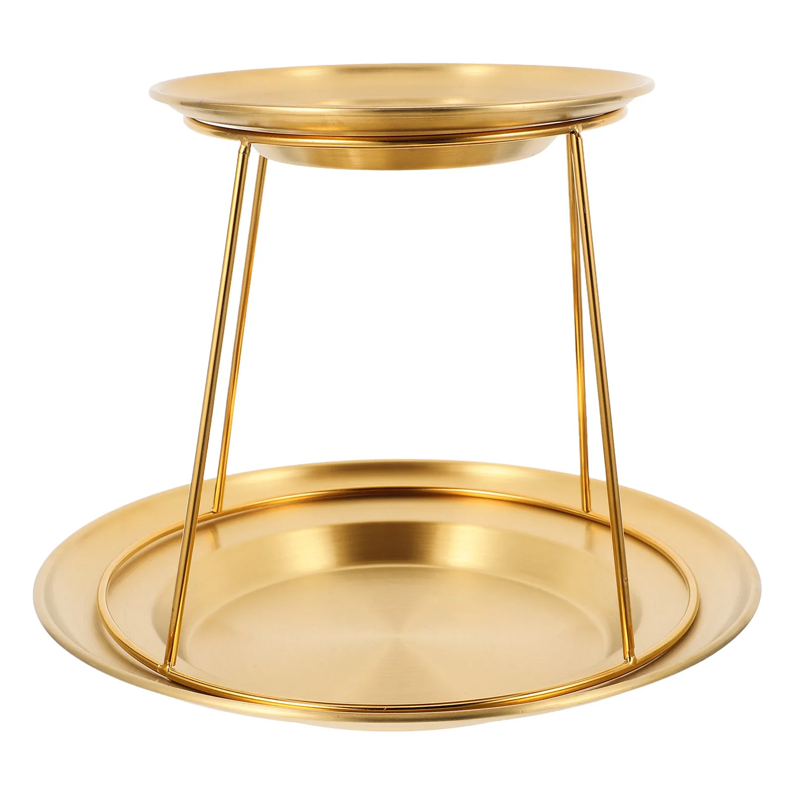 

1 шт., подставка для башни с морепродуктами, нержавеющая сталь, 2-уровневый сервировочный поднос 17 см 26 см для демонстрации десертных кексов, шведского стола, вечерние блюдо для еды