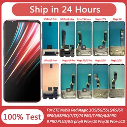AMOLED For ZTE nubia Red Magic 3 3s 5G 5S 6 6S 6R 7 7S 8 9 LCD Display Touch Screen Digitizer Assembly RedMagic 6 6S 7 7S 8 Pro