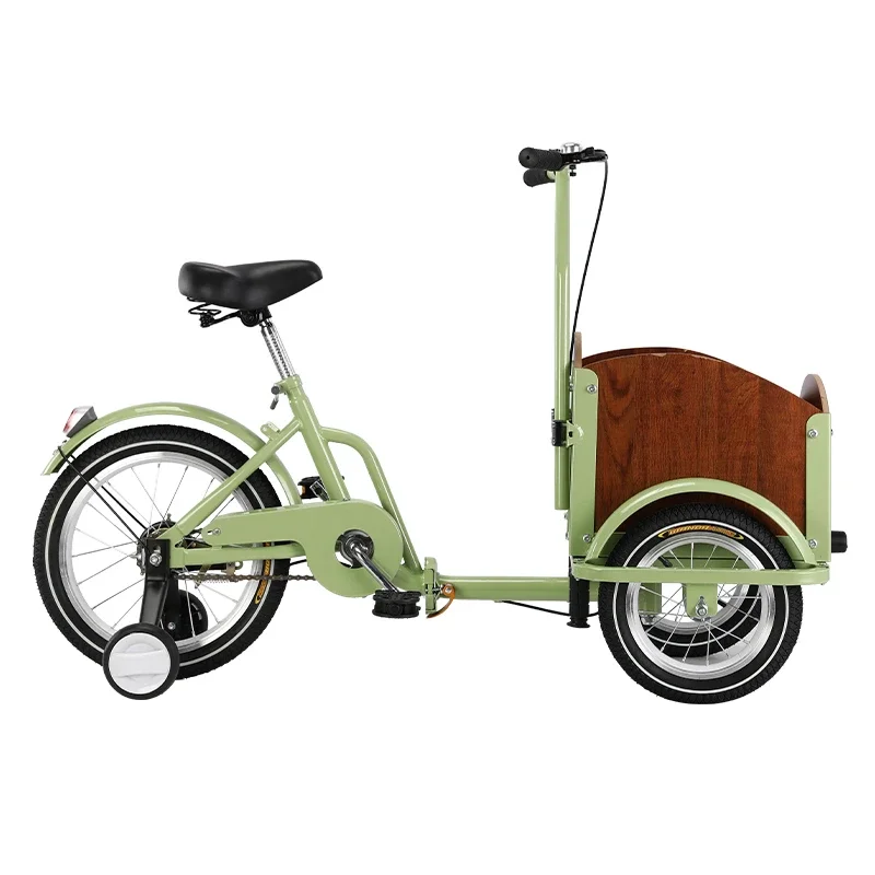 Pet car, outdoor parent-child bicycle, reverse riding, tricycle